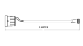 Vetus EC3E3M - Electric Throttle Cable for VF Engines, Length 3 meter