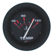 Veethree 62159E - Amega Domed Water Temperature Meter 40-120°C (VDO)