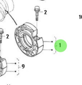 Nanni Diesel 970307466 - Main Bearing Case Assembly for HE and N Series Engines