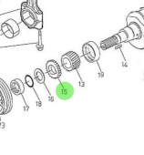Nanni Diesel 970307932 - Radial Ball Bearing for Crankshaft and Pistons Assembly