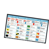 Plastimo 1990047 Mini Regatta Signal Flags Self-Adhesive Reference Chart, PVC, 210×120 mm