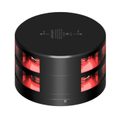 Lopolight 201-014ST-180-FB-B - Navigation Light 2NM 180° Red, Double, Black W/FB Base