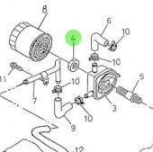 Nanni Diesel 970310814 - Oil Cooler Nut for 4.330TDI and 4.340TDI Engines