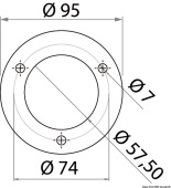 Osculati 46.815.90 - Mounting Counterflange for Recessfit Bushing