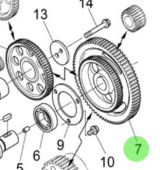 Nanni Diesel 970314925 - Camshaft Gear for N4 Series Engines
