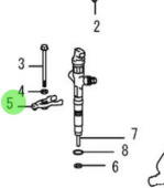 Nanni Diesel 970316181 - Nozzle Holder Clamp for Injection Line Nozzles