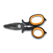 Beta 011280088 - Double-Acting Electricians' Scissors With Milling Profile In DLC-Coated Stainless Steel