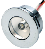 Osculati 12V IP65 Round LED Courtesy Light Ø32 mm Chrome-Plated Brass