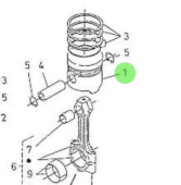 Nanni Diesel 970301954 - Standard Piston for 4.190HE Engines