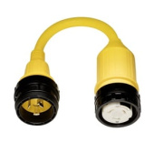 Marinco Pigtail Adapter 50A 125/250V Female Connector 30A 125V With Locking Male Plug