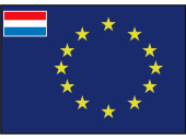 Marine Flag of the European Union with small flag of the Netherlands