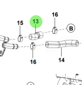 Bukh 00440-2R137 - Engine Coolant Outlet Hose for R210J Engines