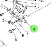 Nanni Diesel 970302036 - Fork Lever Support for Governor Speed Regulator