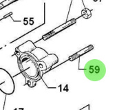 Bukh 503N2369 - Stud Bolt for DV29RME and DV32 Engines