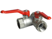 Y Ball Valve Brass 3/4 x 1/2 x 1/2