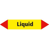 Marine Liquid Identification Sticker, Soft PVC, Yellow