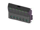 Allpa ABS Switch Panel, 12v, 6-Positions & LED-Indicators, Glass Fuses, Dims. 182.5x100mm, Splash Proof, 3X5A, 2X10A, 1X15A Fuses