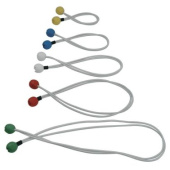Euromarine Bungee Cords with Ø26 mm Plastic Balls and Brass Stop Clips, Ø4 mm, 30-80 cm