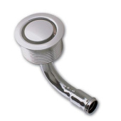 Guidi Hiding Vent with Bent Hose Connection Ø35 mm, Chromed Brass, BSPP