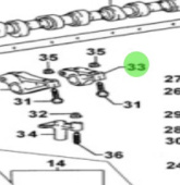 Nanni Diesel 970312659 - No. 2 Valve Rocker Arm Sub-Assembly for T6 Series Engines