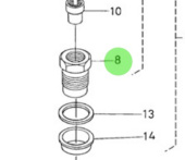 Nanni Diesel 970307595 - Injector Nozzle Nut for HE and N Series Engines