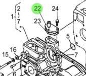 Nanni Diesel 970301931 - Water Return Flange for Timing Gear Case