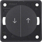 Berker Blind Series Impulse Push Button With Arrow - Anthracite Matt