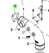 Bukh 28952-3A000 - Turbocharger Outlet Gasket for S270J Engines