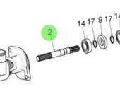 Nanni Diesel 970314978 - Sea Water Pump Shaft for N4 Series Engines