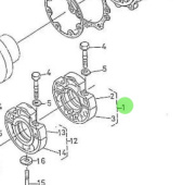 Nanni Diesel 970491532 - Main Bearing Assembly No. 1 for 3.90HE and 4.110HE Engines
