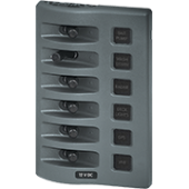 Blue Sea 4307 - Panel WD Switch Only 6pos Grey (replaces 4307B-BSS)