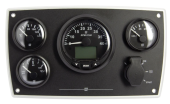 Vetus MPA34CANBS4 - Aluminium Engine Panel MPA34 CAN, 24V, 4 Black Instruments (0-4000 RPM)