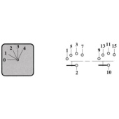  Rotary Switch 10A - 2 Poles 0-1-2-3-4