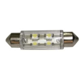 Lalizas 71227 - Bulb 12V, LED, T11, SV8.5-8, Cool White - 2x4 LEDs 360°, 11x39mm