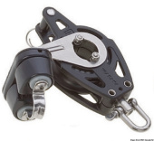 Viadana Composite Ball Bearing Single Block with Becket and Cam Cleat for Rope up to 12 mm, 57 mm Sheave