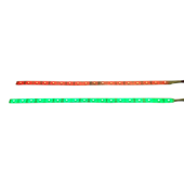 Set LED Strips Flexible With Adhesive Edge; 1x Red + 1x Green