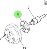 Nanni Diesel 970313082 - Fresh Water Pump Shaft Flange for N4 Series Engines