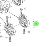Nanni Diesel 970315028 - Main Bearing Case Assembly for N3.30 Engines