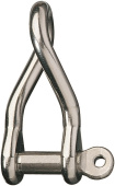 Ronstan RF631 Stainless Steel Twisted D Shackle, 3/8" Pin, Coined Head