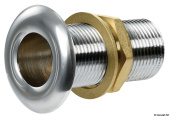 Osculati Brass All-Thread Skin Fitting with Rounded Head, 3/8" to 4"