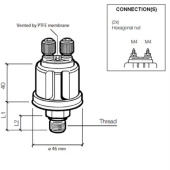 VDO 360-081-038-001C - Pressure Sender 25Bar (Insul/Ret) M14