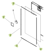 Isotherm SGE00020AA - Kit Frame Door For Fixing Panel for FL115 Freeline 115 Elegance Fridge