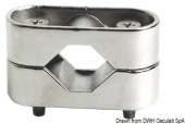Osculati 37.261.01 - AISI 316 Stainless Steel Mirror-Polished Clamp for Pipes Ø20/22/25 mm