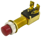 Allpa Push Button 12v, 2-Positions, A=28mm, B=14mm, C=18mm, With Red Button, Max. 20a