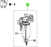 Bukh 00360-BS100 - Fuel Filter Assembly for R210J and S270J Engines