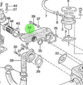 Nanni Diesel 970300230 - Heat Exchanger Elbow Connection for 3.90HE and 4.110HE Engines