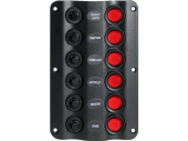 Talamex Switch Panel Wave Design 6 Switches 12V