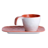 Marine Business Summer Coral Espresso Cup & Plate