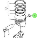 Nanni Diesel 970491504 - Piston Pin Circlip for HE and N Series Engines