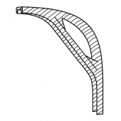 Teak Profile Handgrip Corner 15x30x15.5cm